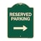 Signmission Designer Series-Reserved Parking 2, Green Heavy-Gauge Aluminum, 24" x 18", G-1824-9765 A-DES-G-1824-9765 - alternate 1
